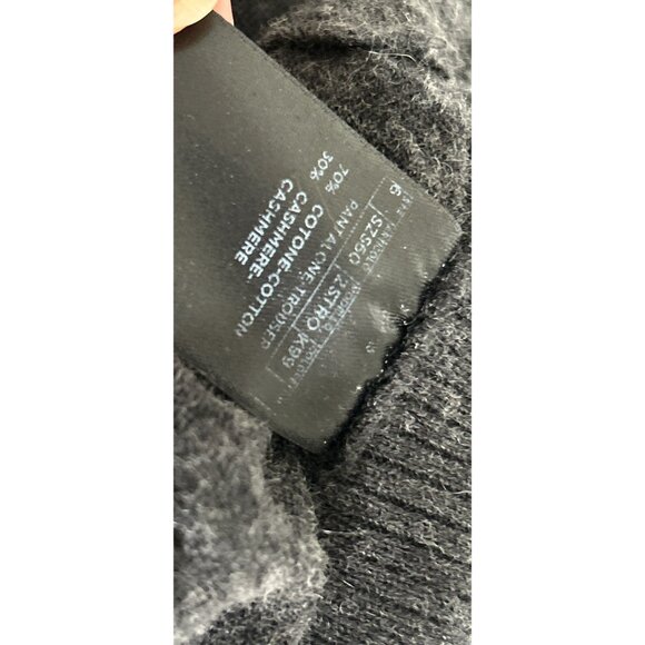 ZegnaSport Charcoal Gray Wool & Cashmere Blend Wide-Leg Track Pants With Drawstr - Picture 4 of 8